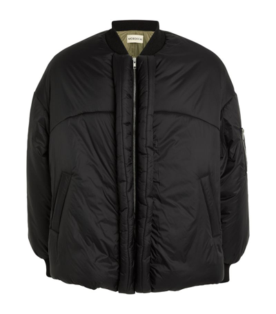 Mordecai Padded Bomber Jacket In Black