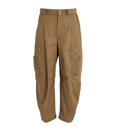 Mordecai Straight Cargo Trousers In Brown