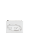 Diesel 1dr Leather Cardholder In Bianco