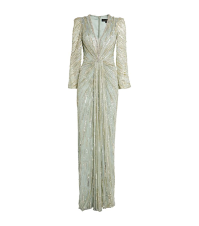 Jenny Packham Sequin-embellished Darcy Gown In Multi
