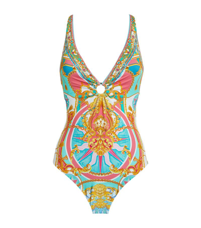 Camilla Ring-detail Swimsuit In Multi