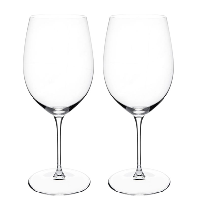 Riedel Set Of 2 Veritas Cabernet/merlot Glasses In Clear