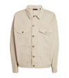 Essentials Fear Of God  Mens Silver Cloud  Brand-patch Oversized Denim Jacket In Cloud Dancer