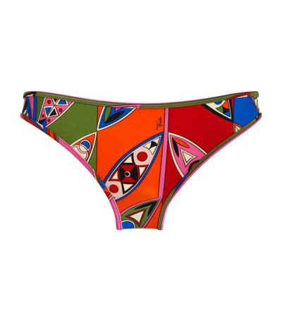 Emilio Pucci Pucci Geometric Print Bikini Bottoms In Multi