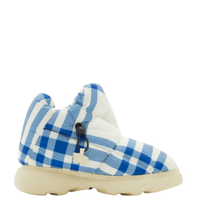 Burberry Checked Drawstring Padded Boots In Knight