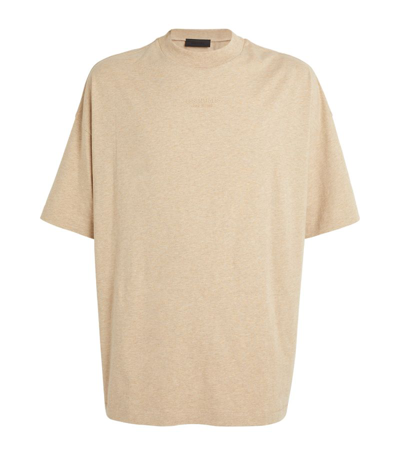 Essentials Fear Of God  Mens Core Heather  Brand-print Cotton-jersey T-shirt
