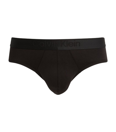 Calvin Klein Low-rise Tonal Briefs (pack Of 3) In Black