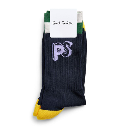 Paul Smith Logo Sporty Socks In Multi