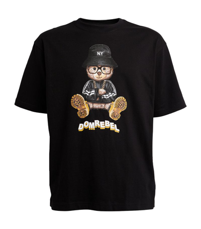 Domrebel Cotton Ny Bear T-shirt In Black