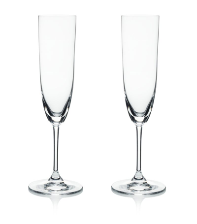 Riedel Set Of 2 Vinum Champagne Glasses In Clear
