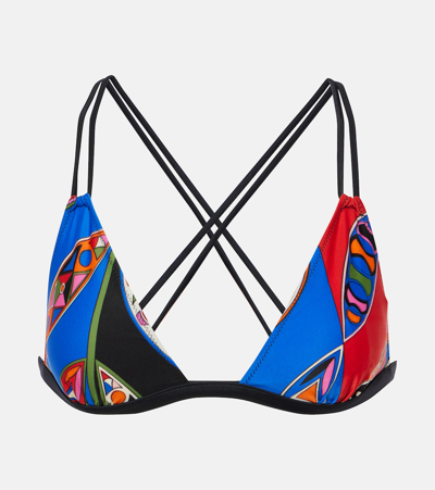 Pucci Girandole Bikini Top In Multicoloured
