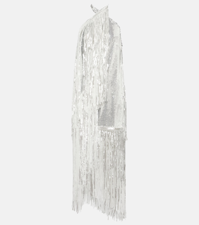 Rotate Birger Christensen Sequined Halterneck Minidress In White