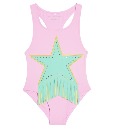 Stella Mccartney Kids' Printed Swimsuit In Pink
