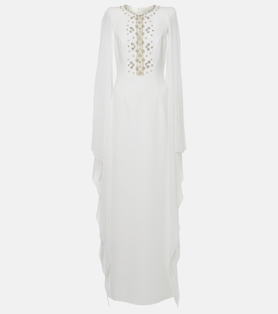 Jenny Packham Saga Crystal-embellished Dress In White