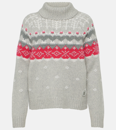 Bogner Samia Fair Isle Cashmere Jumper In Grey