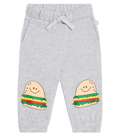 Stella Mccartney Baby Printed Cotton Jersey Sweatpants In Grey