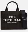 Marc Jacobs 'the Medium Tote' Black Tote Bag With Contrasting Logo Embroidery In Black