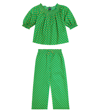 Polo Ralph Lauren Floral Cotton Top And Pants Set In Green