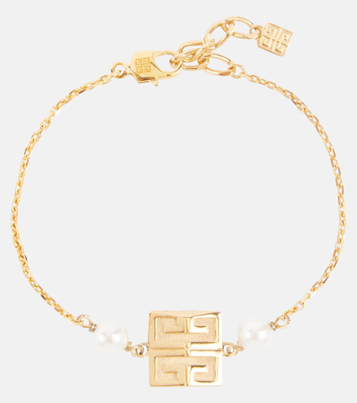 Givenchy 4g Faux Pearl Bracelet In Gold