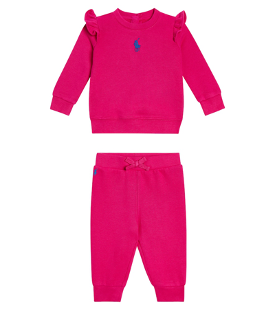 Polo Ralph Lauren Babies' 运动衫与运动裤套装 In Pink