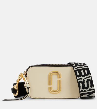 Marc Jacobs The Snapshot Leather Camera Bag In Beige
