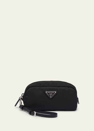 Prada Re-nylon Pouch In Black