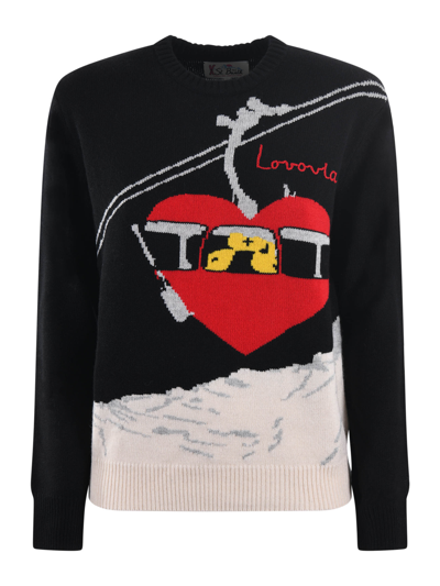 Mc2 Saint Barth Jumper  Woman In Nero/avorio