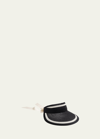 Eugenia Kim Ricky Hemp Visor With Scarf In Black Ivory
