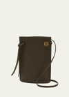 Loewe Dice Pocket Leather Shoulder Bag In 3969 Dark Khaki G