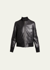 PROENZA SCHOULER WHITE LABEL MIKA LEATHER BOMBER JACKET