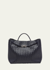 Bottega Veneta Andiamo Large Fondant-coloured Bag In Black