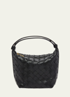 Bottega Veneta Candy Wallace Intrecciato Top-handle Bag In Aloe-gold