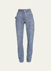 BOTTEGA VENETA MID-RISE STRAIGHT-LEG DENIM TROUSERS