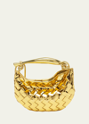 Bottega Veneta Mini Sardine Leather Crossbody Bag In Gold-m Brass