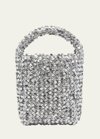Bottega Veneta Cabat Metallic Sequin Bucket Bag In 8541 Silver-gold