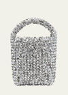 Bottega Veneta Cabat Metallic Sequin Bucket Bag In Silver-gold