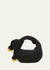 Bottega Veneta Jodie Mini Jumper Knit Top-handle Bag In 1187 Black-sherbe
