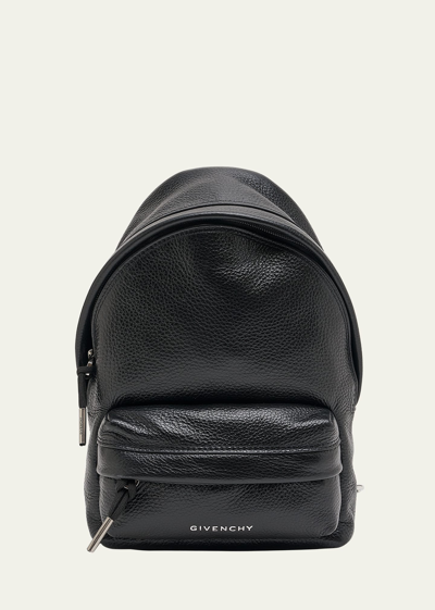 Givenchy Men's Essential U Small Leather Sling Backpack In Black