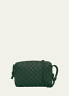 Bottega Veneta Mini Loop Camera Bag In Emerald Green-gol