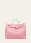 Bottega Veneta Large Andiamo Bag In Ribbon-m Brass