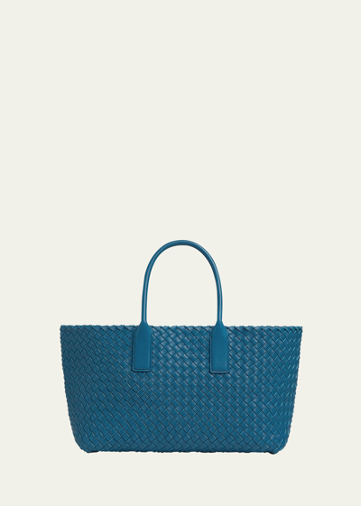 Bottega Veneta Small Cabat Bag In Blue