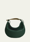 Bottega Veneta Sardine Medium Intrecciato Leather Top-handle Bag In Green