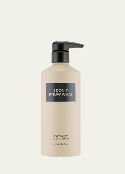 D.s. & Durga I Don't Know What Body Lotion, 13.5 Oz. In White