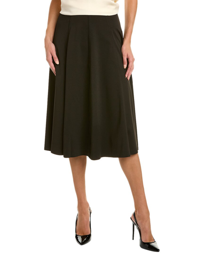 T Tahari Flared Ponte Skirt In Black