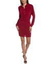 Alexia Admor Avril Velvet Shirtdress In Red