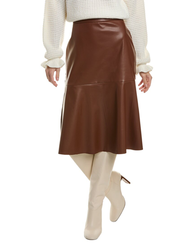 Alexia Admor Ezra Midi Flared Skirt In Brown