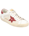 Golden Goose Super-star Net And Leather Upper Suede Star And Spur Leather Heel