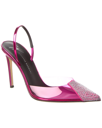 Giuseppe Zanotti Braquel 105 Vinyl Slingback Pump In Pink