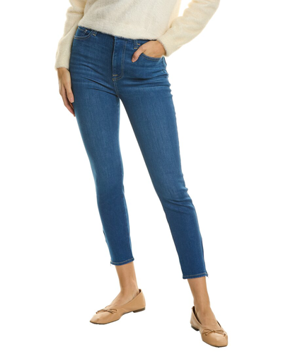 7 For All Mankind Ultra High-rise Mazete Skinny Ankle Jean In Blue