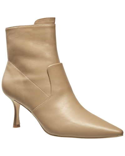 French Connection Women's London Pointed Toe Leather Dress Booties In Nude